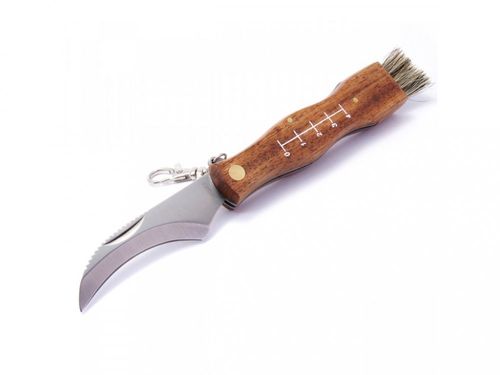 MAM 2591 Zavírací houbařský nůž s pouzdrem - buk, 7,5 cm