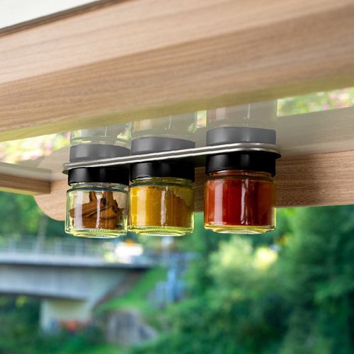 Silwy magnetické kořenky do kuchyně 3 ks, 125 ml Bílá, Černá