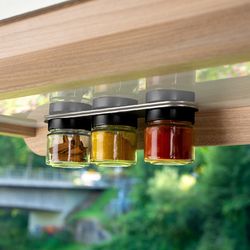 Silwy magnetické kořenky do kuchyně 3 ks, 125 ml Bílá, Černá