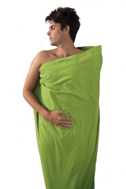 Prémiová bavlněná vložka do spacáku Premium Cotton Travel Liner - Standard (Rectangular) Zelená