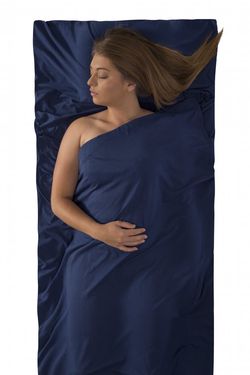 Pružná vložka do spacáku Expander Liner - Traveller (with Pillow slip) Modrá