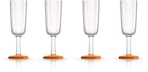 Sada sklenic na šampaňské s protiskluzovým podstavcem 180 ml