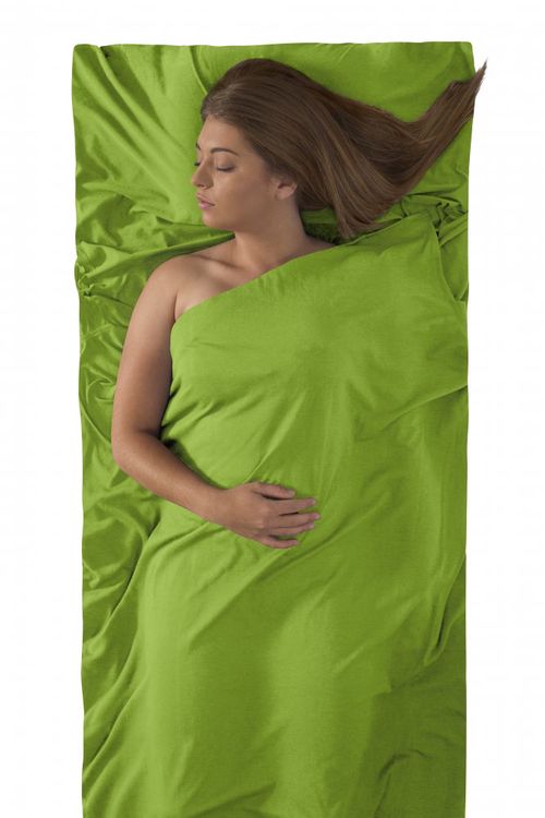 Pružná vložka do spacáku Expander Liner - Traveller (with Pillow slip) Zelená