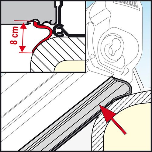 Těsnění Fiamma Kit Rain Guard Lower 550